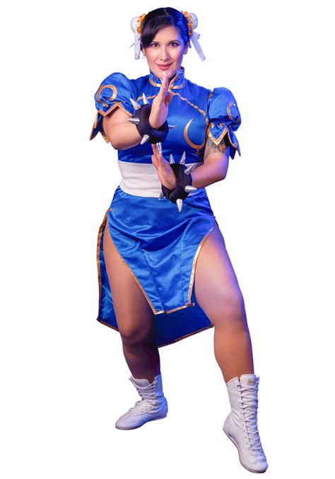 Chun Li Street Fighter Cosplay Costume Blue Cheongsam-dazcos.com