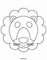 Printable Lion Mask sketch template