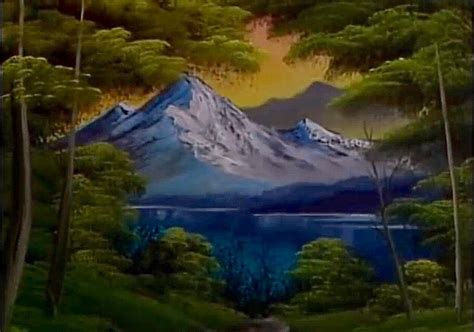 Bob Ross (“Lake in the Valley”) Wet On Wet Painting, The Joy Of ...