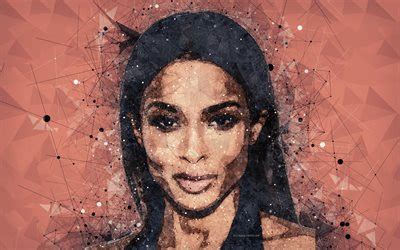 Download wallpapers Ciara, 4k, face, creative art portrait, geometric ...