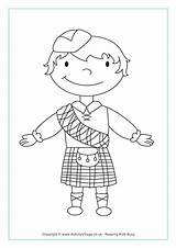 Scottish Coloring Pages For Kids sketch template