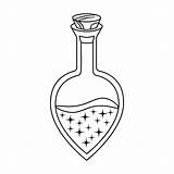 Premium Vector  Potion bottle coloring Page sketch template