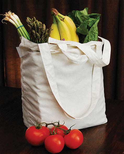 "Reusable Canvas Grocery Bag 14.5""X11.5""X6.5""-Natural, Set Of 3" | eBay