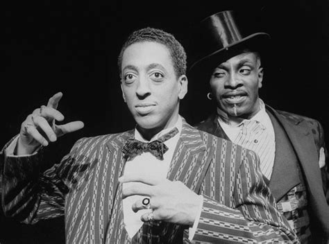 (L-R) Gregory Hines as Jelly Roll Morton and Keith David in a scene from the Broadway production ...