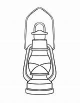 Oil Lamp Coloring Page Sketch sketch template