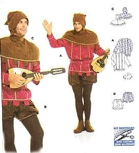 Amazon.com: Burda 2498 Pattern Lord of the Castle, Troubadour Costume Size 36 - 48 (Euro 46 to ...