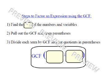 Factoring Linear Expressions by Math Masters | Teachers Pay Teachers