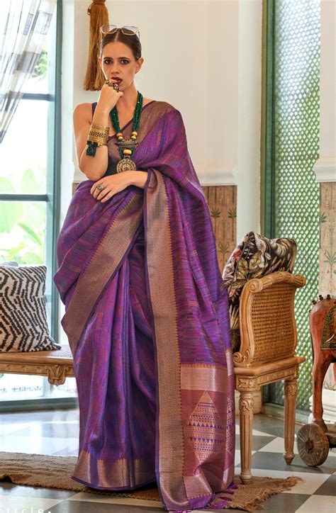 Pure Soft Silk Sarees with Price in Purple