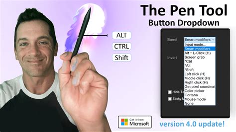 Pen Tool drop down list | Stylus and Microsoft Windows Tablet apps - Touch Screen Shortcuts and ...