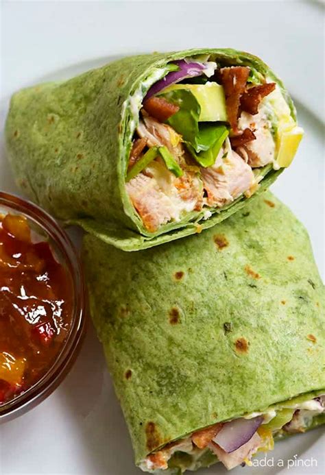 Sweet and Spicy Chicken Wraps Recipe - Add a Pinch - My Recipe Magic