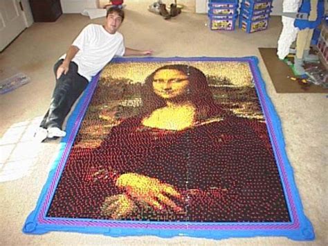 Lego Mona Lisa portrait | Amazing lego creations, Cool lego creations ...