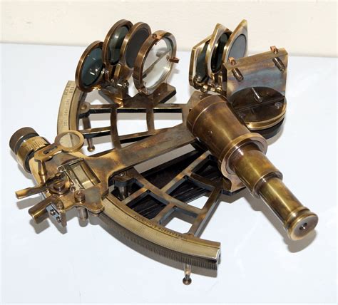 Navigation marine sextant in ship working instrument astrolabe in solid ...