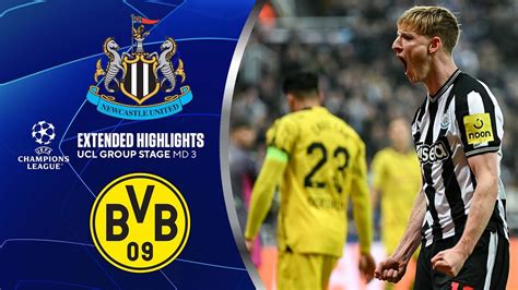 Newcastle vs. Borussia Dortmund: Extended Highlights | UCL Group Stage ...