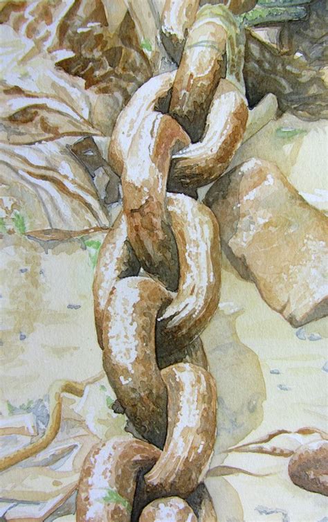 Rusty Chain watercolour by Clare Willcocks in 2021 | Chain painting art, Chain drawings, Art