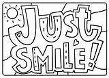 Smile Colouring sketch template