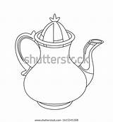 10211 Tea Kettle Coloring Stock Vectors Images & Vector Art  sketch template