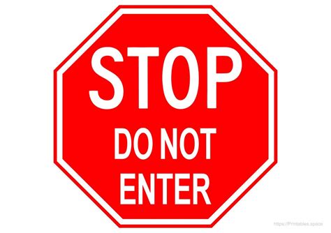 Stop! Do Not Enter Sign - Printable A4 Template - Free Printables