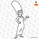 Hypnotic Marge Simpson Sketch Coloring Page sketch template