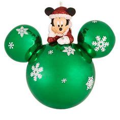 Green Glass Santa Mickey Mouse Holiday Ornament Holiday Tree, Christmas ...