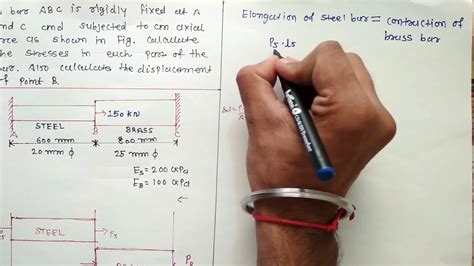 #10.STRESS AND STRAIN EXAMPLE PROBLEMS WITH SOLUTION - YouTube