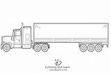 Semi Truck Coloring Pages sketch template