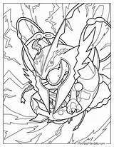 20 Rayquaza Coloring Pages Free PDF Printables  Pokemon coloring sketch template