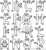 Coloring Cartoon Alphabet 1 Stock Photography  Image 12457482 sketch template