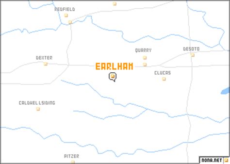 Earlham (United States - USA) map - nona.net