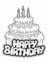 Birthday Cake coloring Pages sketch template