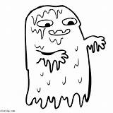 Slime Coloring Pages Ghost Gross Printable Bettercoloring Kids Adults  sketch template