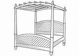 Coloring Page canopy bed  Free Printables Img 18963 sketch template