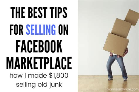 All The Best Tips for Selling on Facebook Marketplace - Mama and More