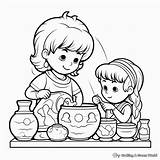 Pottery Coloring Pages  Free & Printable sketch template