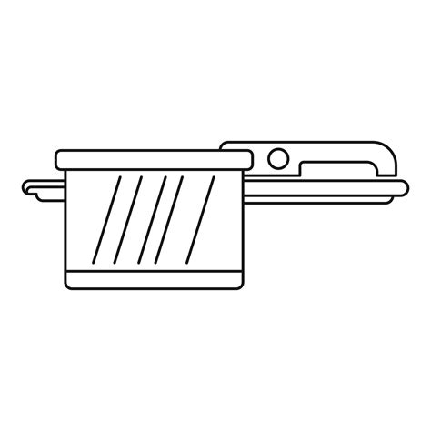 Hot saucepan icon, outline style 14492289 Vector Art at Vecteezy