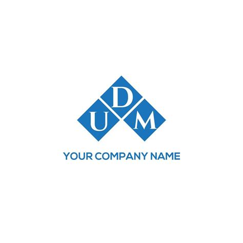 UDM letter logo design on WHITE background. UDM creative initials ...