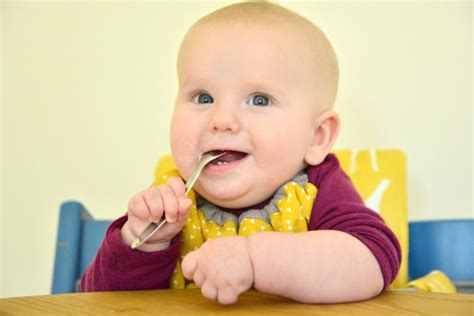 Montessori Weaning Spoon and Bib for Your Six-Month-Old