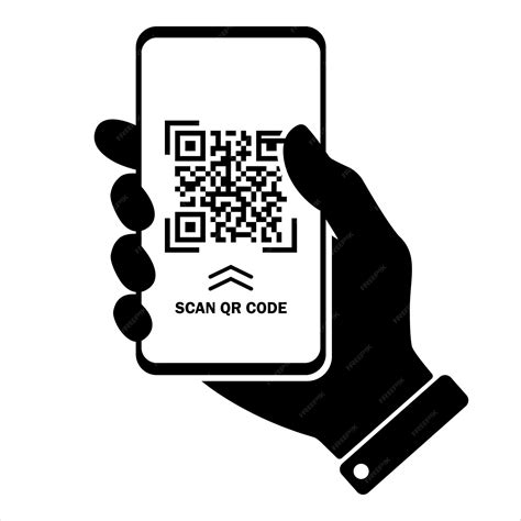 Premium Vector | Scan QR code flat icon with phone. Barcode. Hand holds smartphone. Vector ...