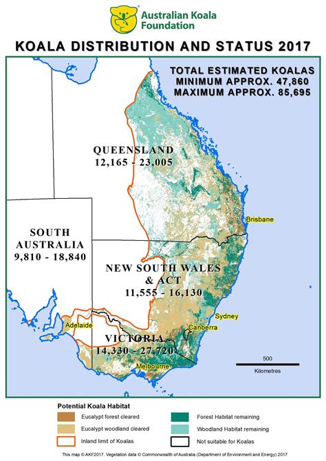 Koala distribution and status 2017 | Koala, Forest habitat, Koalas