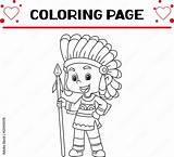 indian Boy Is Wearing Traditional Costume Holding spear coloring Page  sketch template