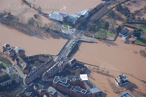 UK Floods - Aerial Photos of Worcester Floods | Air Experiences