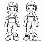 Overalls Coloring Pages  Free & Printable sketch template