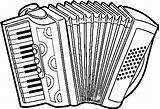 Muziek Colorare Fisarmonica Strumenti Musicali Ausmalbilder Accordeon  sketch template
