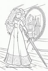 Merida From Brave Coloring Page sketch template