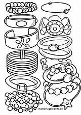 Sketch Jewelry Bracelets Coloring Page sketch template
