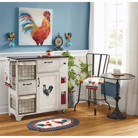 Braided Rooster Kitchen Mat | Seventh Avenue