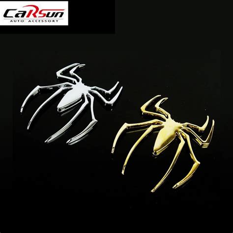 Unversal Fashion 3D Spiderman Car Sticker Metal Spider Man Auto DIY Sticker Car Styling ZX170 ...