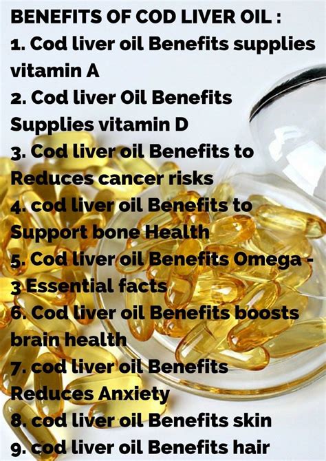 Cod Liver Oil Benefits / 10 Benefits of Cod Liver Oil - DrJockers.com : Cod liver oil has anti ...