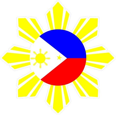 Flag Decals :: Filipino Sun Decal / Sticker 02