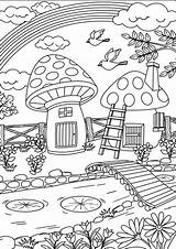Free & Easy To Print House Coloring Pages  Adult sketch template