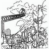 Fireman Try To Extinguish Fire On Burning Building Coloring Page  Kids sketch template
